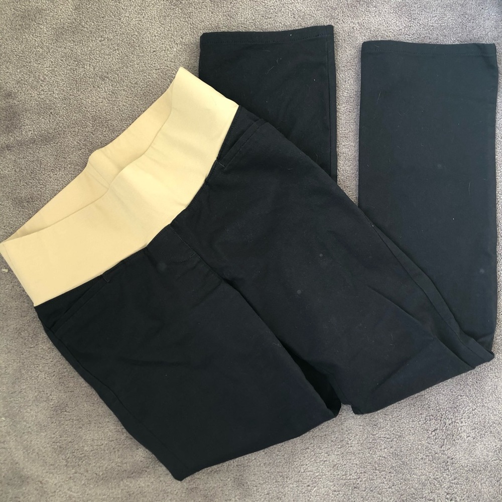 Navy Ann Taylor Loft Maternity Chinos 00